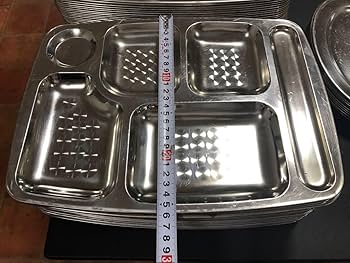 ステンレス製サービングトレー　2枚セット ステンレス製サービングトレー2枚セット